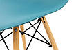 Стілець обідній пластиковий у скандинавському стилі СМАЙЛ Мікс меблі, колір аквамарин, фото 2