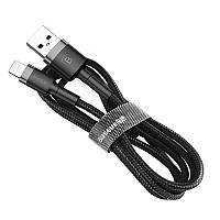 SM  SM Кабель Baseus Cafule USB 2.0 to Lightning 1.5A 2M Черный/Серый (CALKLF-CG1)