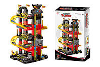 Іграшковий гараж P9188A-4 на 5 поверхів з ліфтом заправкою та світлом 10 машин у наборі