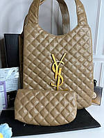 Женская Сумка Yves Saint Laurent Icare Maxi Shopping Bag Бежевая wb058 Отличное качество