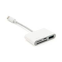 SM  SM Переходник JH-0512 Lighting(M) => Lighting(F)/USB3.0/micro SD/Type C, White, Box