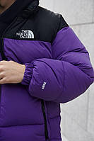 Пуховик в стиле The North Face, фиолетово-чёрный Отличное качество