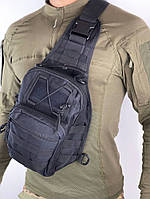 Тактичний рюкзак на одне плече 10л чорна 1189 Отличное качество