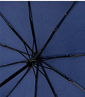 Мужской зонт Zest 10 спиц ручка-крюк полуавтомат 43621 синий Отличное качество