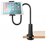 Тримач для телефона та планшета з кріпленням до столу чорний, фото 3