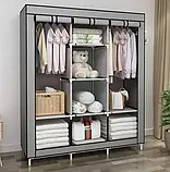 Шафа тканинна складана STORAGE WARDROBE 68150 на 3 секції 130x45x175 см, фото 2