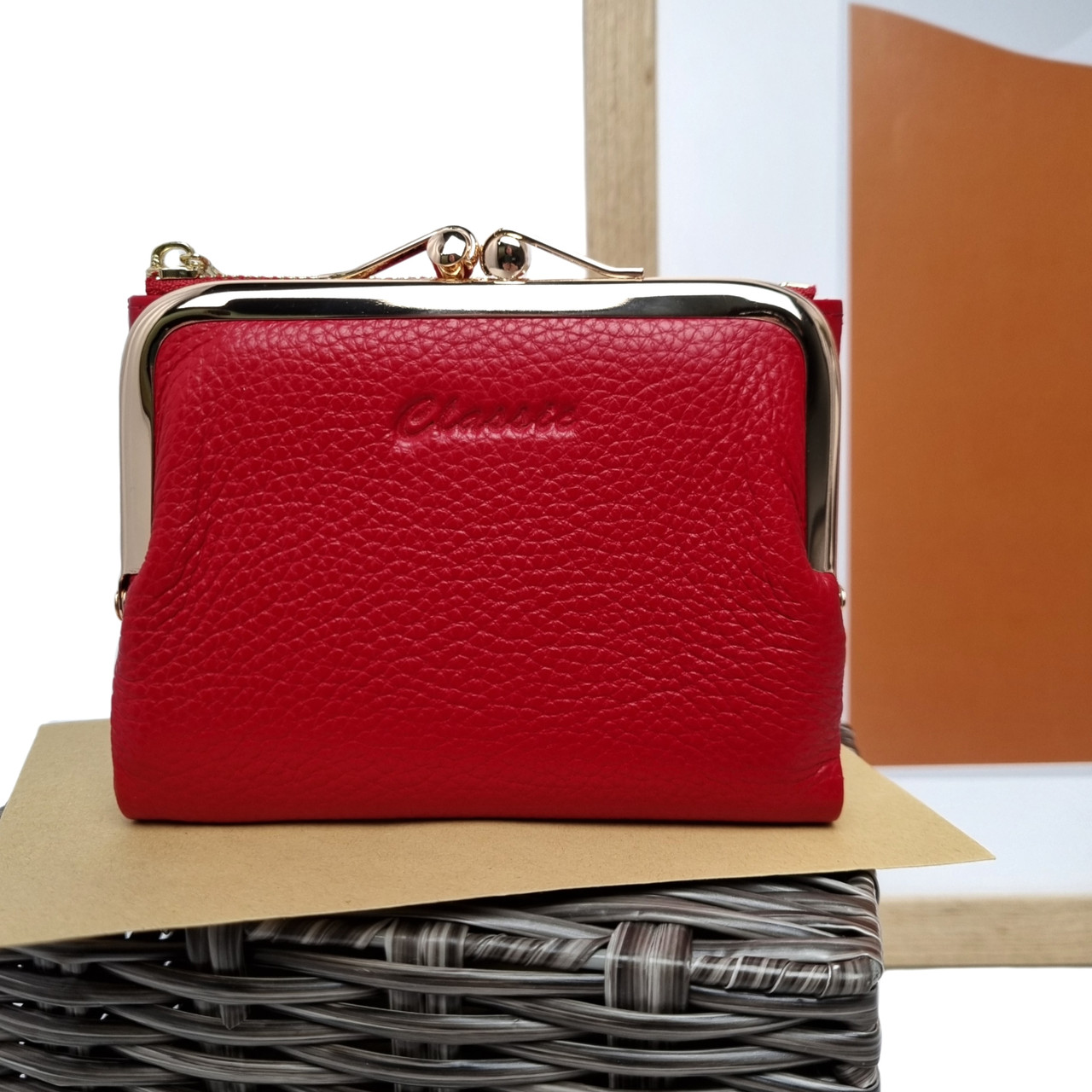 Мінішук жіночий натуральна шкіра червоний Арт.2205-9930-1 red GENUINE LEATHER (54)