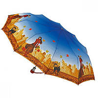 Зонт ZEST, полуавтомат серия 10 спиц расцветка "Autumn_cat" синий Отличное качество