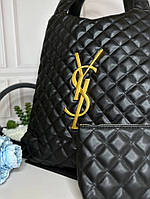 Женская Сумка Yves Saint Laurent Icare Maxi Shopping Bag Черная wb057 Отличное качество
