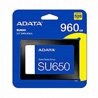 SM SSD Диск ADATA Ultimate SU650 960GB 2.5" SATA III 3D TLC (ASU650SS-960GT-R) Характеристика Черный