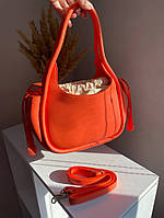 Жіноча сумка Prada mini Прада помаранчева 087 Отличное качество