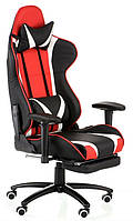 КРЕСЛО ОФИСНОЕ EXTREMERACE BLACK/RED/WHITE WITH FOOTREST (E6460)