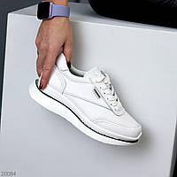 Білі кросівки жіночі демісезонні, кросівки шкіряні, купити в Україні недорого, розмір 36 37 38
