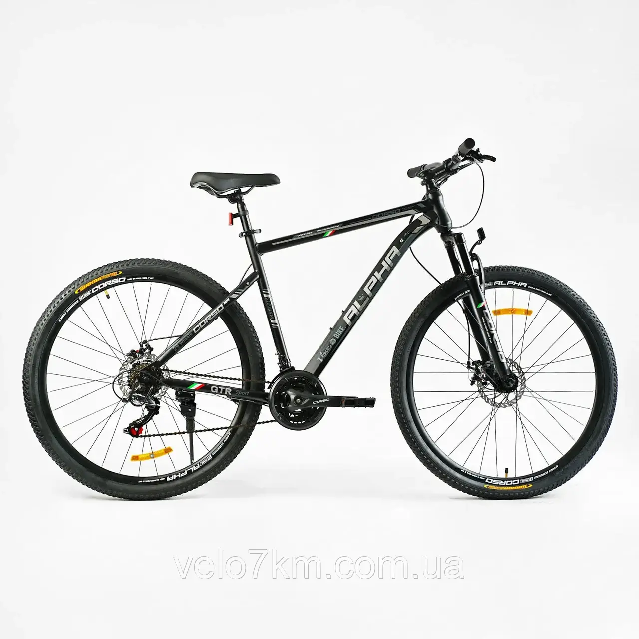 Спортивний велосипед Corso Alpha 29" сталева рама 21" обладнання Shimano 21 швидкість, зібраний на 75%