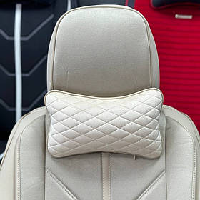 Подушка на підголовник в авто під шию з «City» бежевий