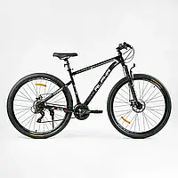 Горный скоростной велосипед Corso Alpha 29" стальная рама 21" оборудование Shimano, собран на 75%