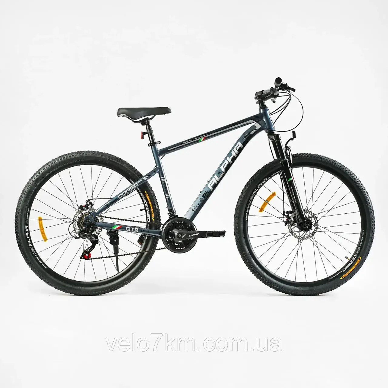 Спортивний велосипед Corso Alpha 29" сталева рама 21" обладнання Shimano 21 швидкість, зібраний на 75%