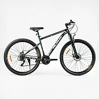 Спортивный велосипед Corso Alpha 29" стальная рама 21" оборудование Shimano 21 скорость, собран на 75%