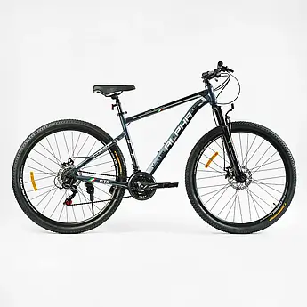 Спортивний велосипед Corso Alpha 29" сталева рама 21" обладнання Shimano 21 швидкість, зібраний на 75%