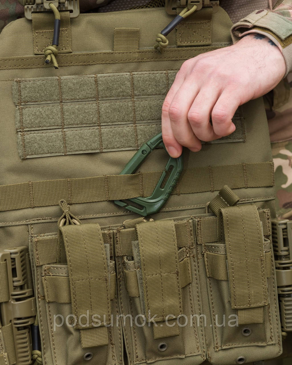 Карабін тактичний 9.1х5.5х1 см Олива