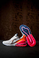 Женские кроссовки Nike Air Max 270 Laser Fuchsia White Yellow Red AH6789-106