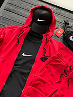 Комплект костюм Nike + бананка та кепка колір червоний, чорний Отличное качество