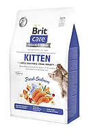 Сухой корм Brit Care Cat by Nutrition Kitten Gentle Digestion Strong Immunity для котят, с лососем, 400 г o