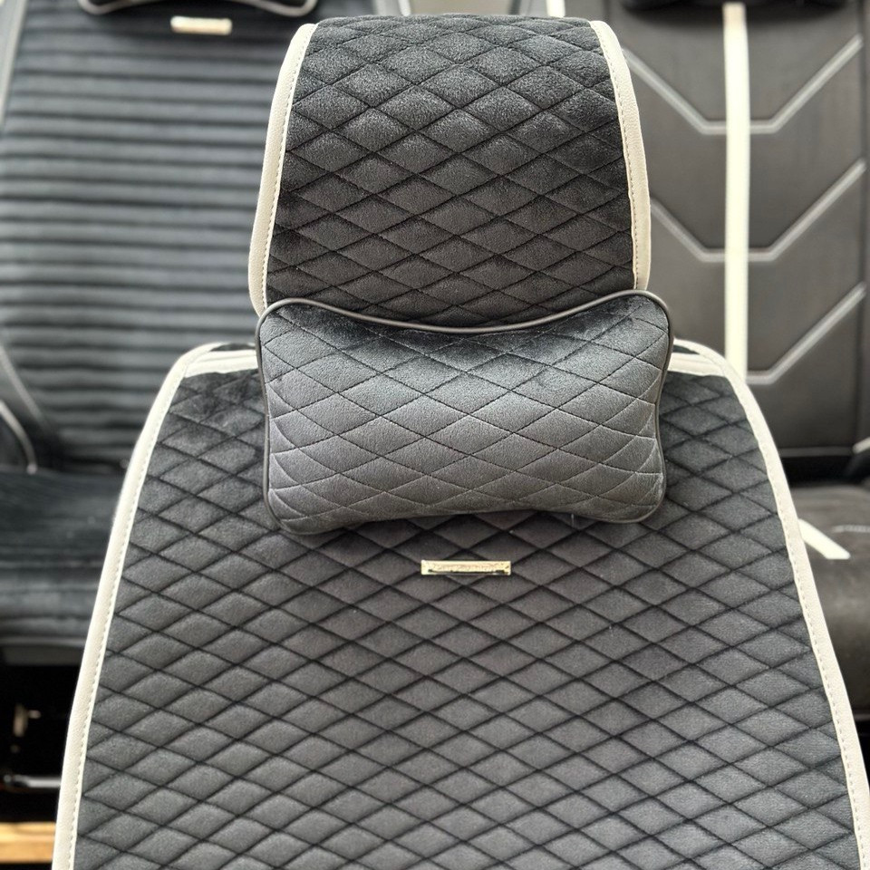 Подушка на підголовник в авто під шию з « CITY» чорний, фото 1