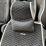 Подушка на підголовник в авто під шию з « CITY» чорний, фото 2