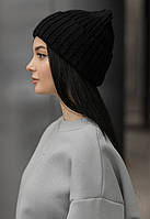 Жіноча чорна шапка Staff 101 black Seli