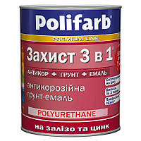 Эмаль по ржавчине Polifarb Желтый RAL 1024 2,7кг