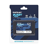 SM SSD Диск Patriot Burst Elite 120 GB 2.5" 7 mm SATAIII TLC 3D (PBE120GS25SSDR) Характеристика Чорний