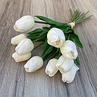 Искусственный тюльпан 33 см белый