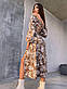 Приталена міді сукня зі шнурівкою на спині та розрізом на спідниці в квітковий принт (р. S, M) 66PL5495Е, фото 10