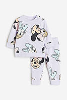 Комплект на флісі hm для дівчинки дитячий трикотажний костюм Мінні Маус 80-86 см (12-18М)