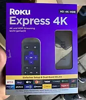 Телевизионная приставка Roku Express stick 4K с дистанционным управлением и приложением,Портативный медиаплеер