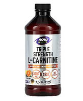 L-Карнитин, 3000 мг, Жидкий с Цитрусовым Вкусом, L-Carnitine, Now Foods, 473 мл