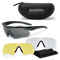 Балістичні, тактичні окуляри ESS Crossbow 3LS з лінзами: Прозора / Smoke Gray / Жовта, високій контрастності.