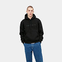 Мужская черная кофта с капюшоном Carhartt худі Carhartt