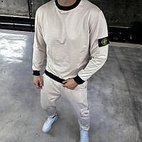 Белый спортивный костюм.свитшот+штаны. 5-653 Отличное качество