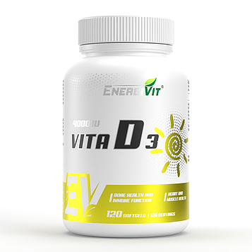 Вітамін D3 - EnergiVit Vitamin D3 4000 IU / 120 softgels