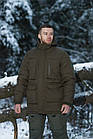 Куртка парка зимова -20°C Ісландія холлофайбер 300 Олива L, фото 4