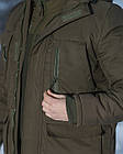 Куртка парка зимова -20°C Ісландія холлофайбер 300 Олива L, фото 7