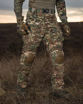 Брюки тактичні штурмові Ріп-Стоп MultiCam з наколінниками S