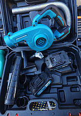 Повітродувка-пилосос 2в1 для різних типів робіт у пластиковому кейсі двома акумуляторами 24 V.