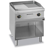 Електрична поверхня для смаження на відкритій базі Apach APTE-77PLR гладка+рифлена, 700х700х850 мм