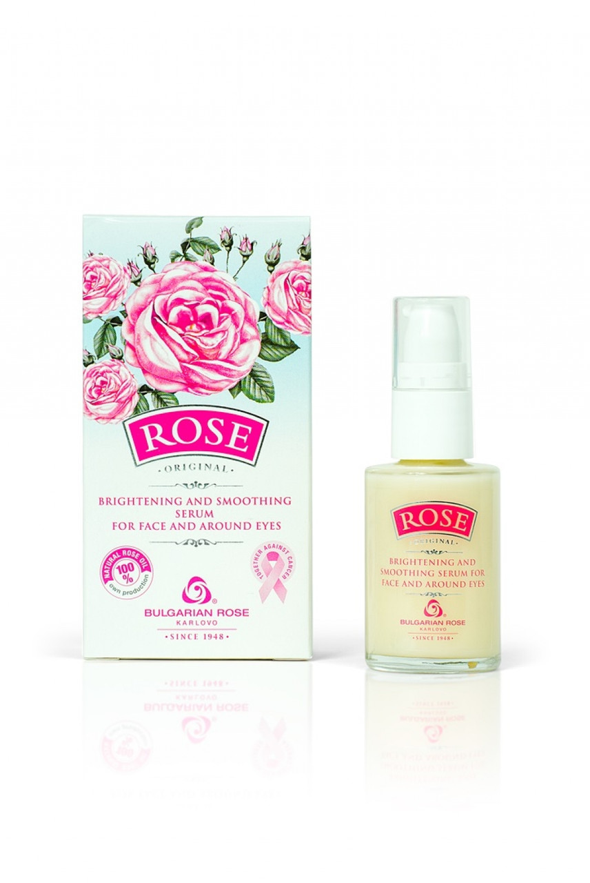 Освітлююча і розгладжуюча сироватка для обличчя Rose Original від Bulgarian Rose 30 мл