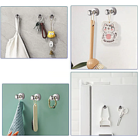 Металлическая магнитная канцелярская кнопка на холодильник, для заметок и аксессуаров, Серебристый