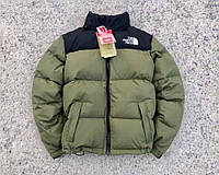 Куртка зимняя в стиле The North Face Оливковая Отличное качество