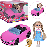 Кукла с машинкой и собачкой для детей от 3х лет.